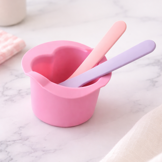 Spatule et pot réutilisable (cire)