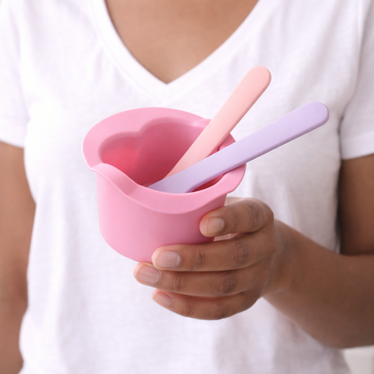 Spatule et pot réutilisable (cire)